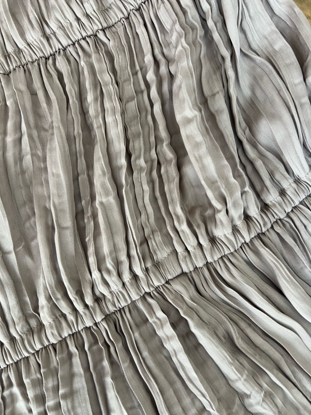 Free People Beige-Taupe Tiered Wrap (kind of) Midi Skirt, XS - EEUC / like new - Picture 12 of 13